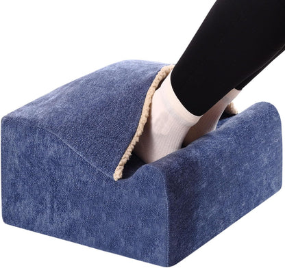 Work Foot Rest Under Desk,Comfort Foot Rest for Couch | Foot Rest For Under Desk at Work,At Soft Ergonomic Footrest,Support Foot Pillow,Heel Chair,Leg Elevation Pillow blue