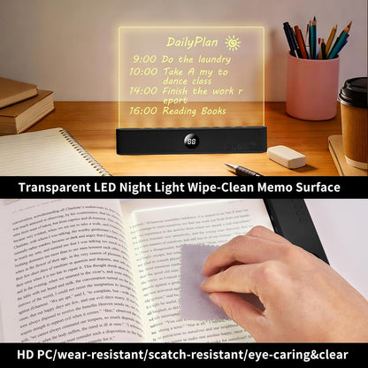 Book Light - Book Lights for Reading At Night, Rechargeable Reading Light, with 3 Colors & Timer, Dimmable Panel Plate Lamp Book Full Page Light for Reading in Bed, Funny Gifts for Readers