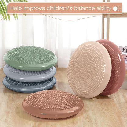 Amylove 6 Pcs Wiggle Seat Inflated Wobble Cushion for Sensory Kid 13 Inch Balance Disc Kids Flexible Seating Exercise Sensory Pad Chair Cushion for Classroom Office School (Bright)