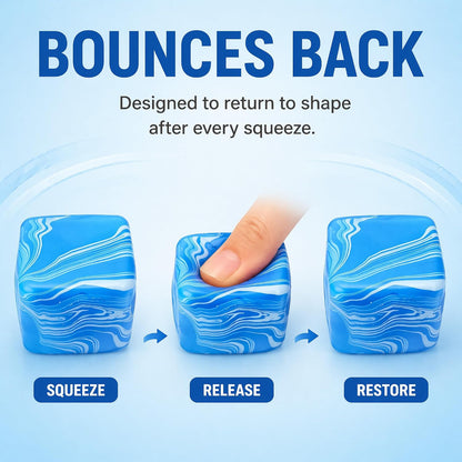 Squishy Textured Stress Balls 3pcs, Soft Memory Gel Squeeze Balls Fidget Toys for Kids/Adults Hand Exercises, Party Favors Anxiety Relief Squeeze Ball
