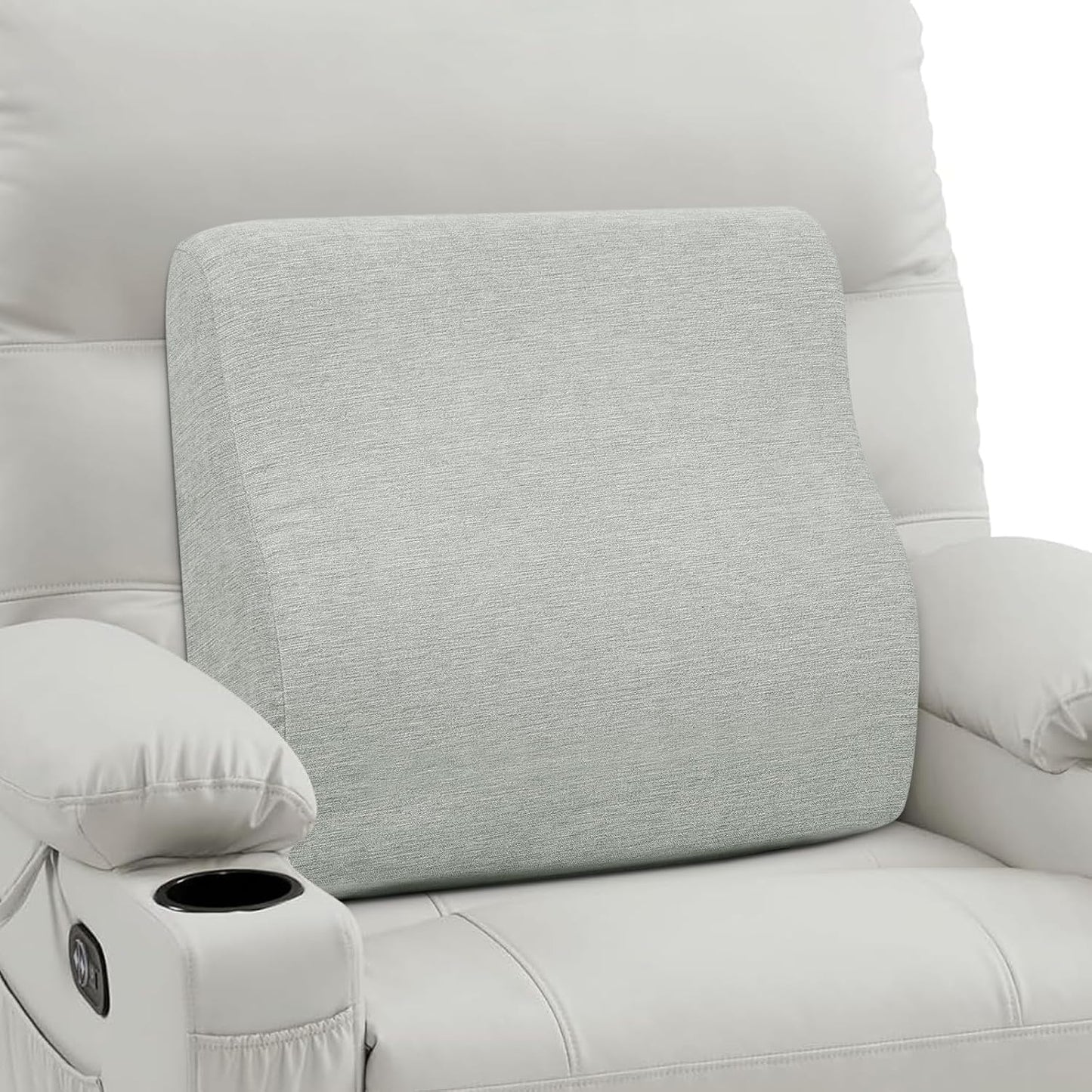 Back Support Pillow for Recliner Dual Layer Lumbar Support Pillow with Gel Memory Foam Ergonomic Orthopedic Couch Lumbar Cushions for Elderly Lower Back Pain Relief Washable Cover Brown