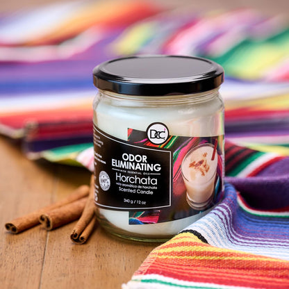 Vanilla Bean Odor Eliminating Highly Fragranced Candle - Eliminates 95% of Pet, Smoke, Food, and Other Smells Quickly - Up to 80 Hour Burn time - 12 Ounce Premium Soy Blend - Colors B