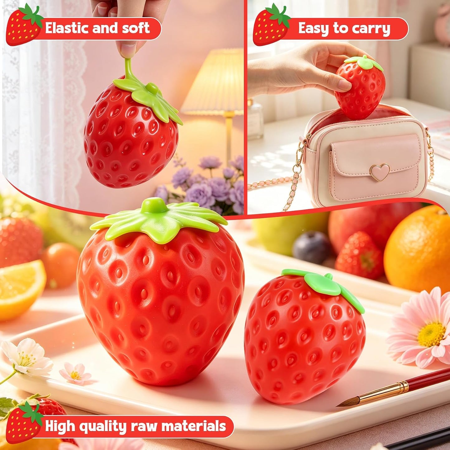 3Pcs Textured Stress Balls, Soft Sensory Fidget Toys Ball for Adults Kids