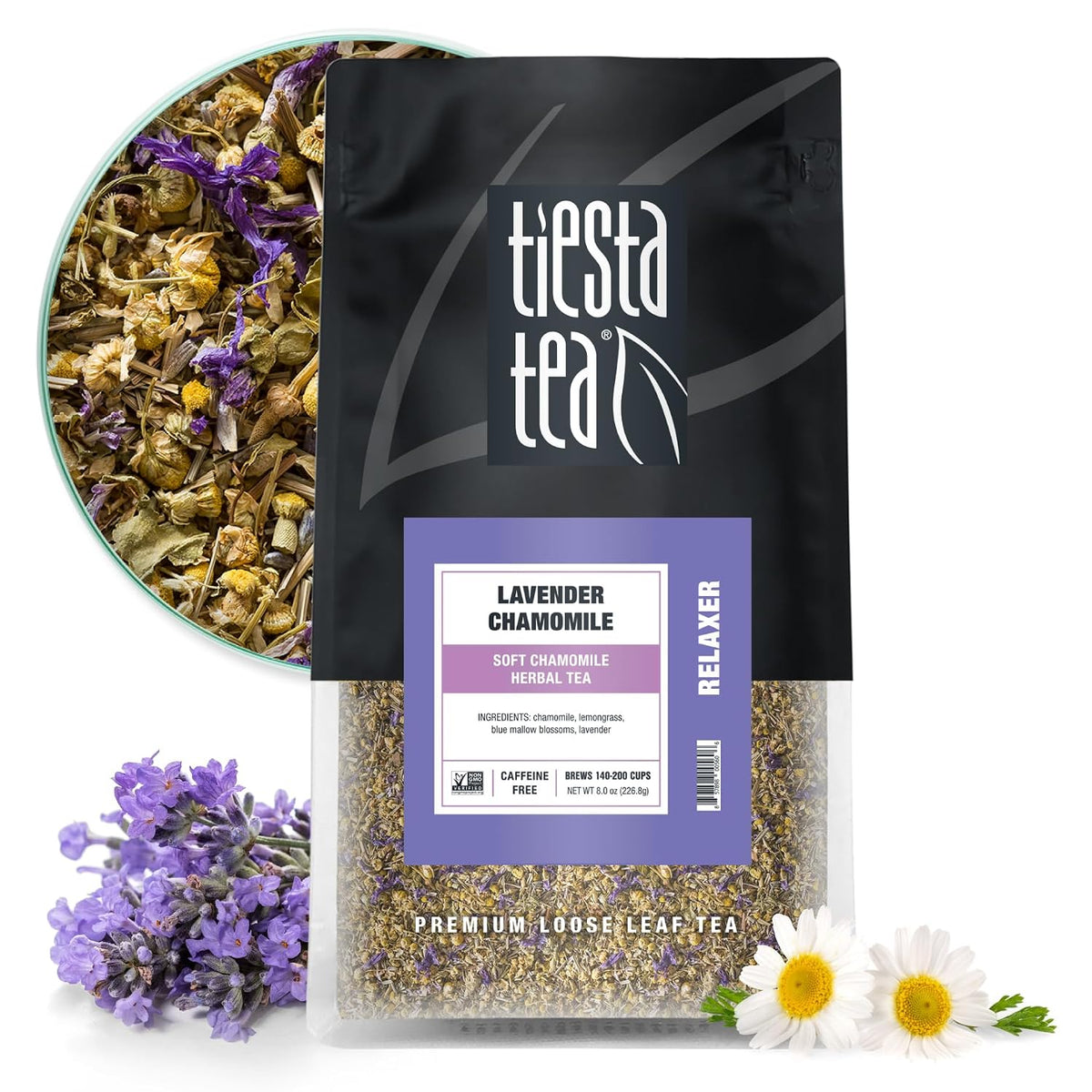 Tiesta Tea Lavender Chamomile Herbal Tea Loose Leaf Calming Blend 8oz