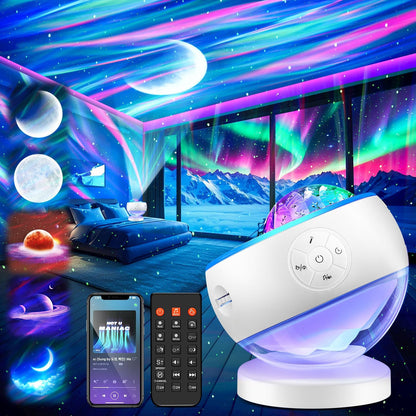 Staryou Birthday Gifts Galaxy Projector for Teen Girls & Boys, 375 Lights Aurora Light Projector with 15 White Noise, Bluetooth Speaker, Trendy Stuff Night Light Bedroom Decor, Led Lights for Bedroom