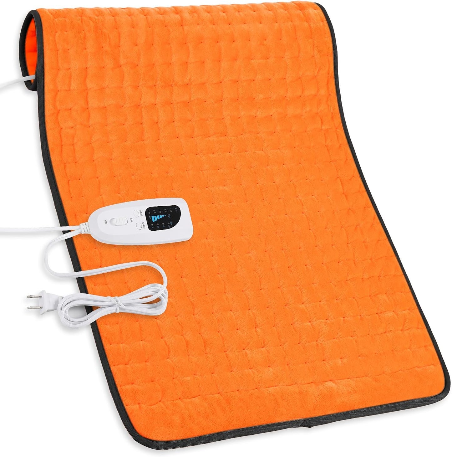 Deepsoon Heating Pad,Electric Heating Pads for Back,Neck,Moist Heating Pad for Abdomen Shoulder Knee Legs,Dry/Moist Heat&Auto Shut Off,Fathers Day Dad Gifts for Men Birthday,Light Gray,24x12 Inch