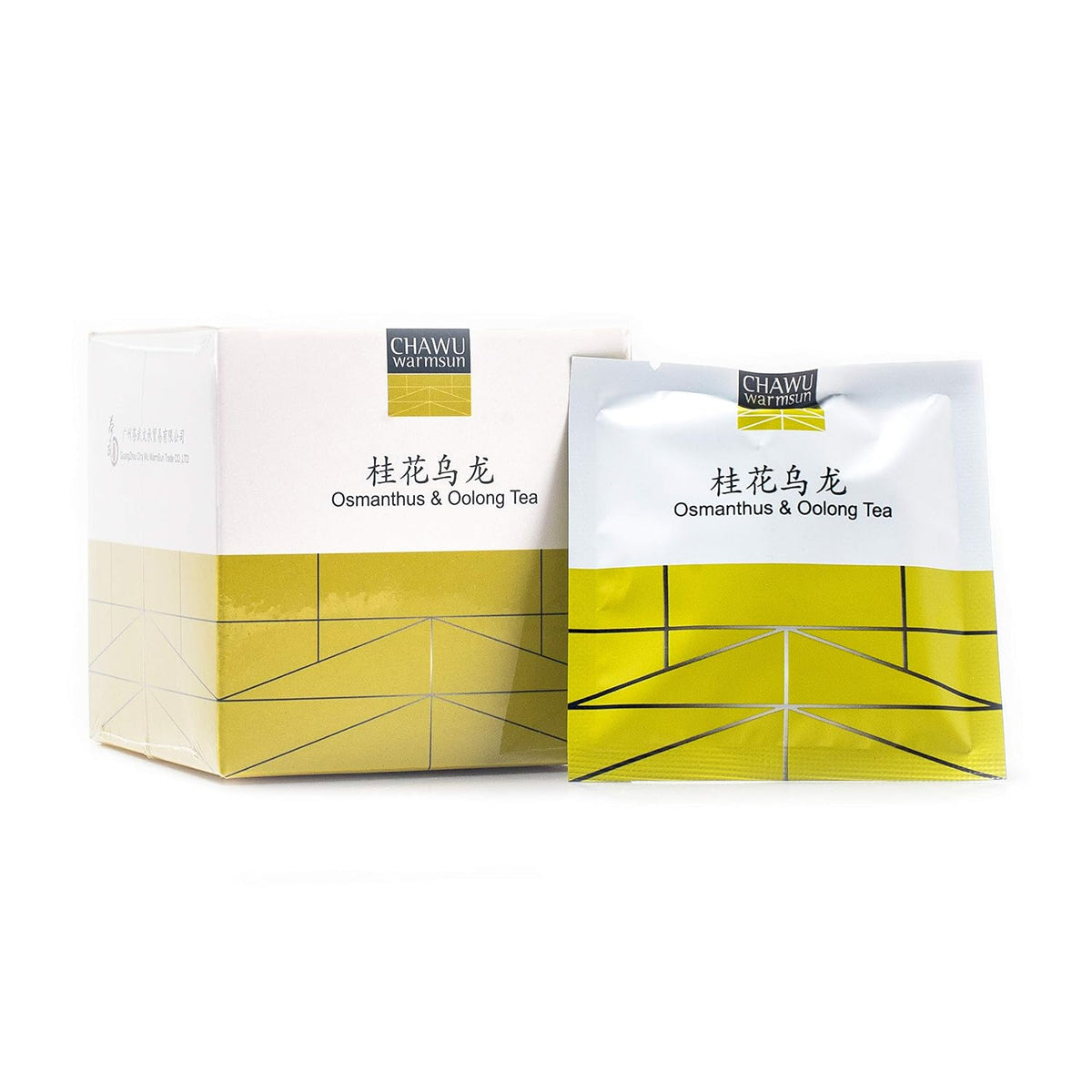 ChaWuWarmSun Osmanthus Oolong Tea Bags, 16 Count, 8 Bags/Box Pack of 2