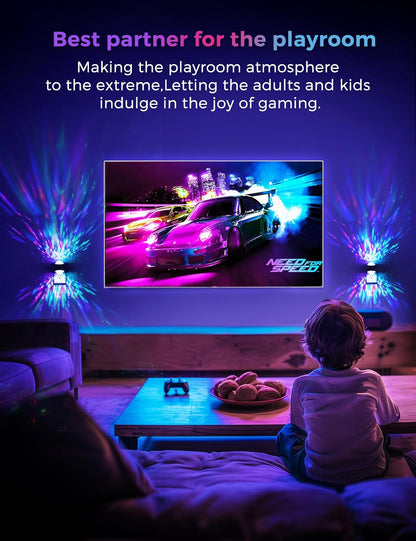 L LOHAS LED Night Light,Projector Night Light with Dusk to Dawn Sensor
