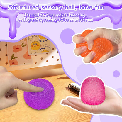 Stress Balls-Gumdrop Squishy Stress for Kids and Adults, Super Solid Squeeze Ball, Sensory for Stress Relief, Birthday, Easter Basket Stuffers and Party Favors (Blue)