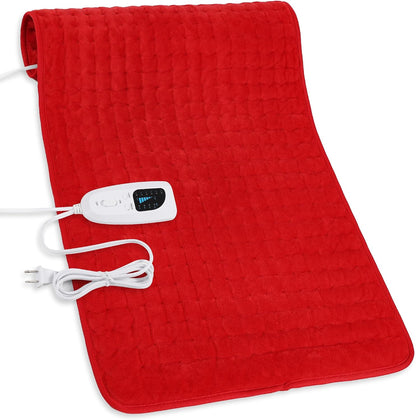 Deepsoon Heating Pad,Electric Heating Pads for Back,Neck,Moist Heating Pad for Abdomen Shoulder Knee Legs,Dry/Moist Heat&Auto Shut Off,Fathers Day Dad Gifts for Men Birthday,Light Gray,24x12 Inch