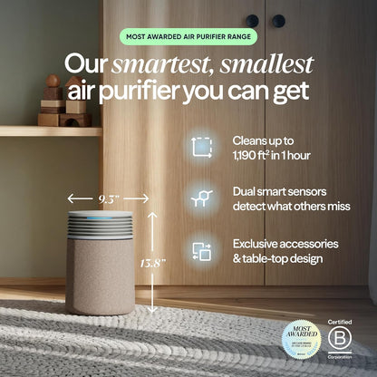 BLUEAIR Air Purifier for Home HEPA Air Purifiers for Pets, Allergies, Dust, Nursery, Office HEPASilent Techonolgy Air Cleaner for Small Rooms 432 sq ft coverage - Blue Pure 511