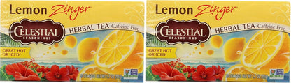 Celestial Seasonings 100% Natural Lemon Zinger Herbal Tea 20 ct