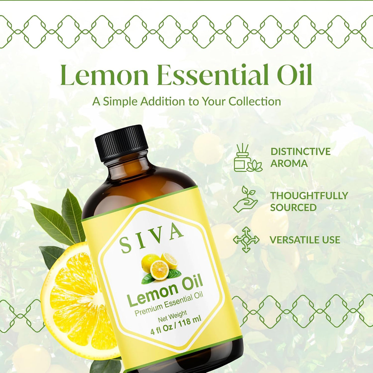 Siva Lavender Essential Oil, Huge Bottle, Large Size, 16 Fl Oz (473 ml)