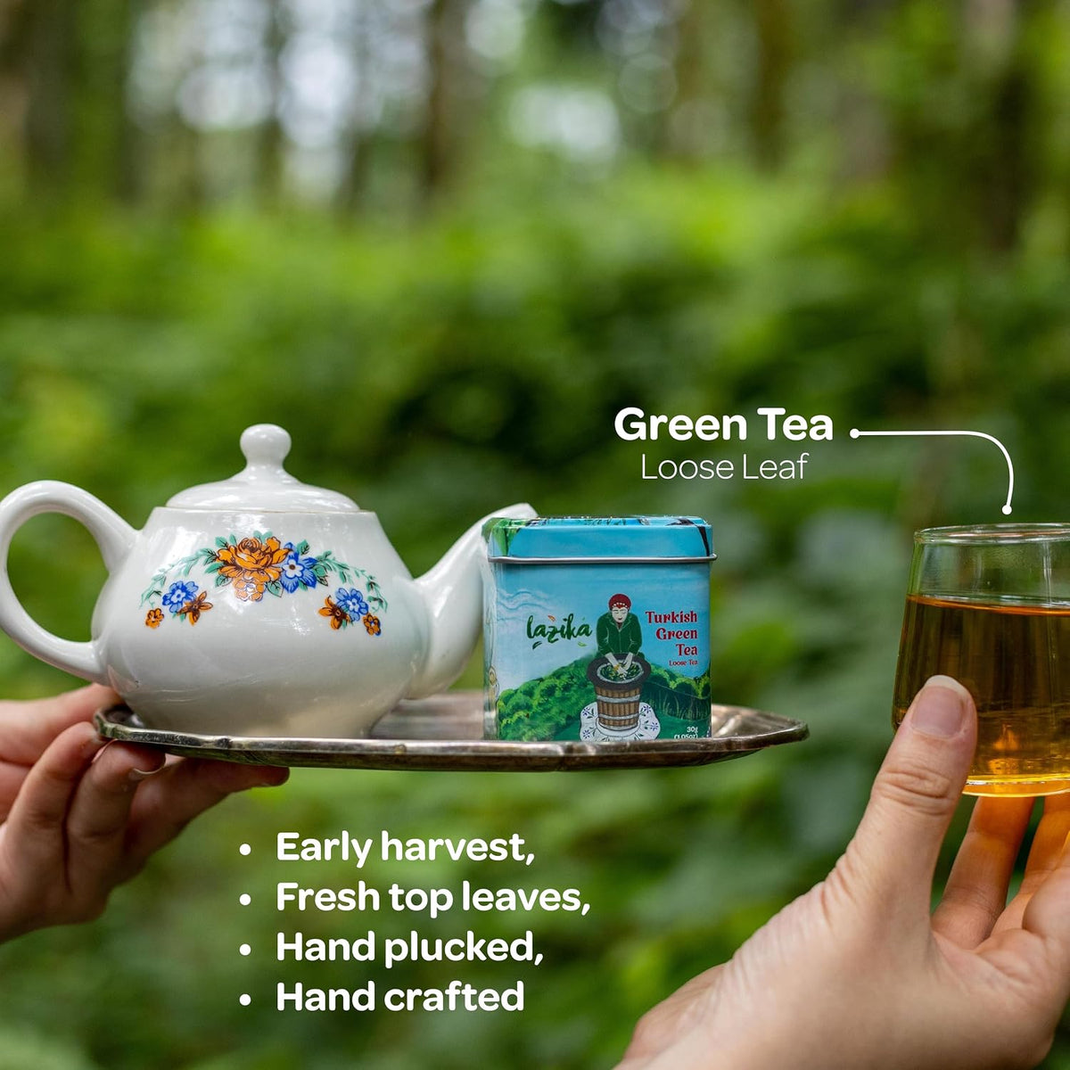 Lazika Loose Leaf Tea Set, Black Tea, Green Tea, Earl Grey, Tea Gift Set, 3.35 Oz (Pack of 3)
