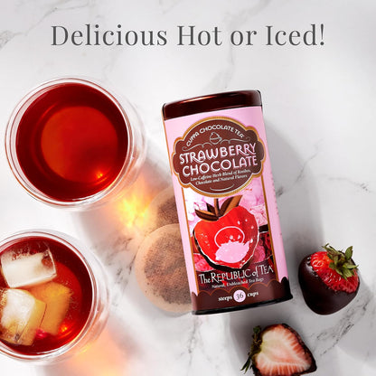 The Republic of Tea Cuppa Chocolate Strawberry Herbal Tea, 36 Count