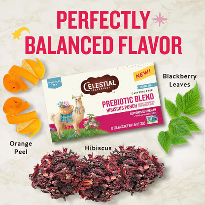 Celestial Seasonings Everyday Wellness Tea Variety Pack, Caffeine Free, 16 Tea Bags Box