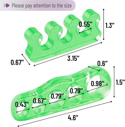 DR. JK- ToePal Gel Toe Separator, 2 Pairs, Toe Spacers, Toe Straightener, Hammer Toe Straightener, Toe Spreader, Toe Stretcher, Toe Corrector for Women and Men, Bunion Corrector