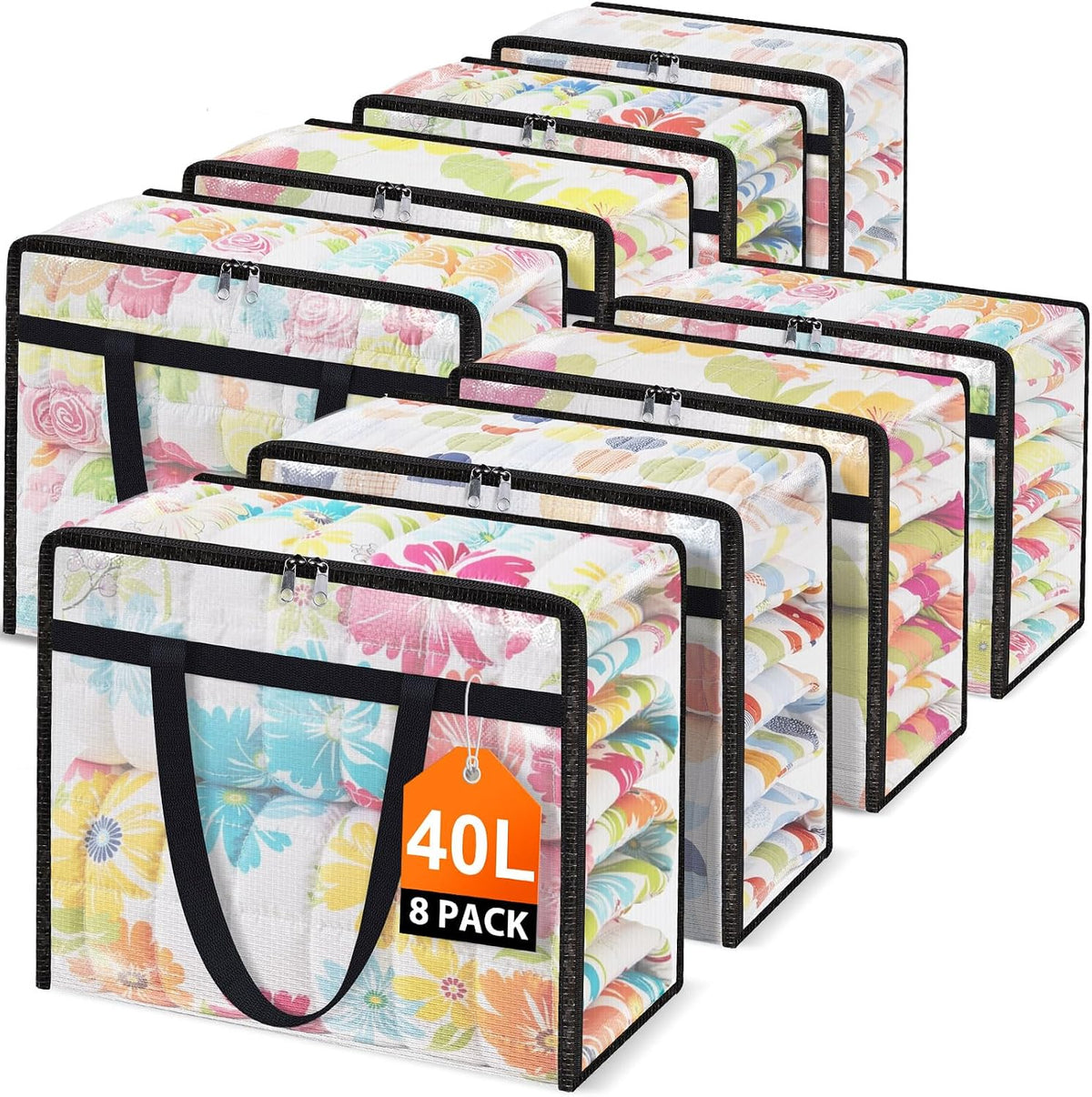 60L Clear Under Bed Storage Containers, Large Clothes Storage Bags