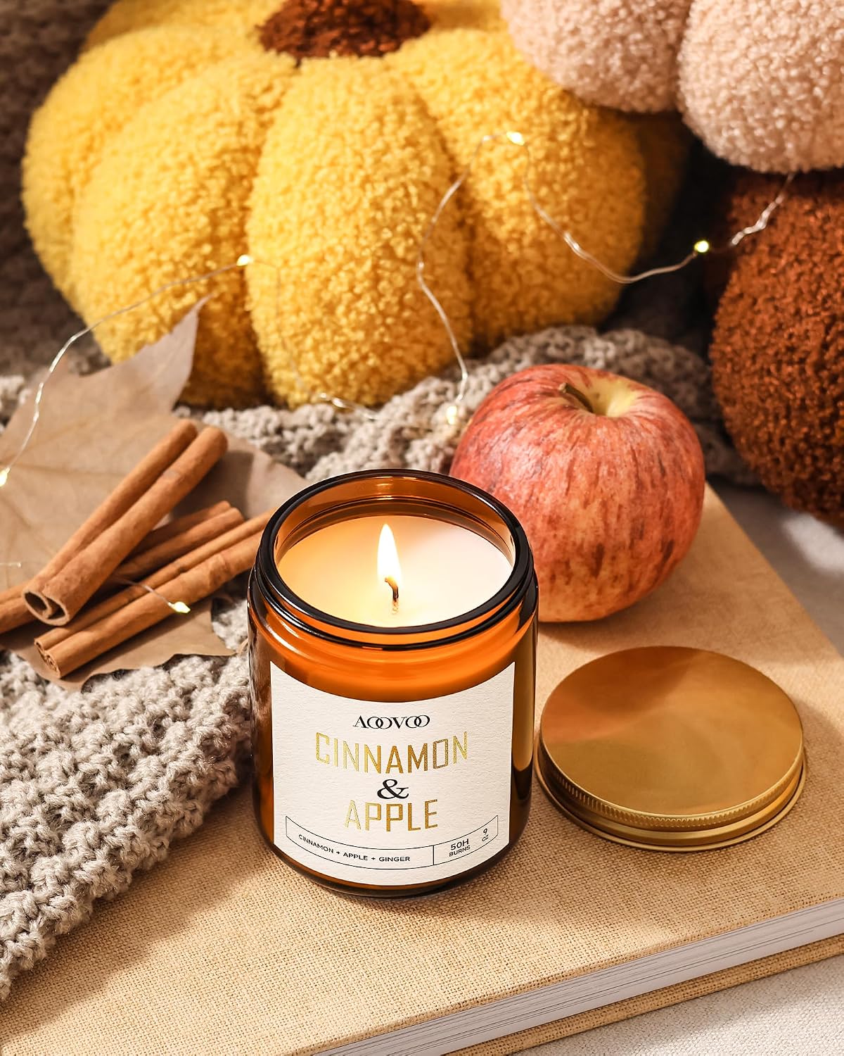 AOOVOO Coconut Vanilla Candles - 9 oz Scented Candles, Aromatherapy Candle, Soy Candle for Home Scented