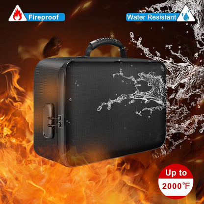 DocSafe 5200°F Fireproof Document Organizer Box with Lock, Heat Insulated