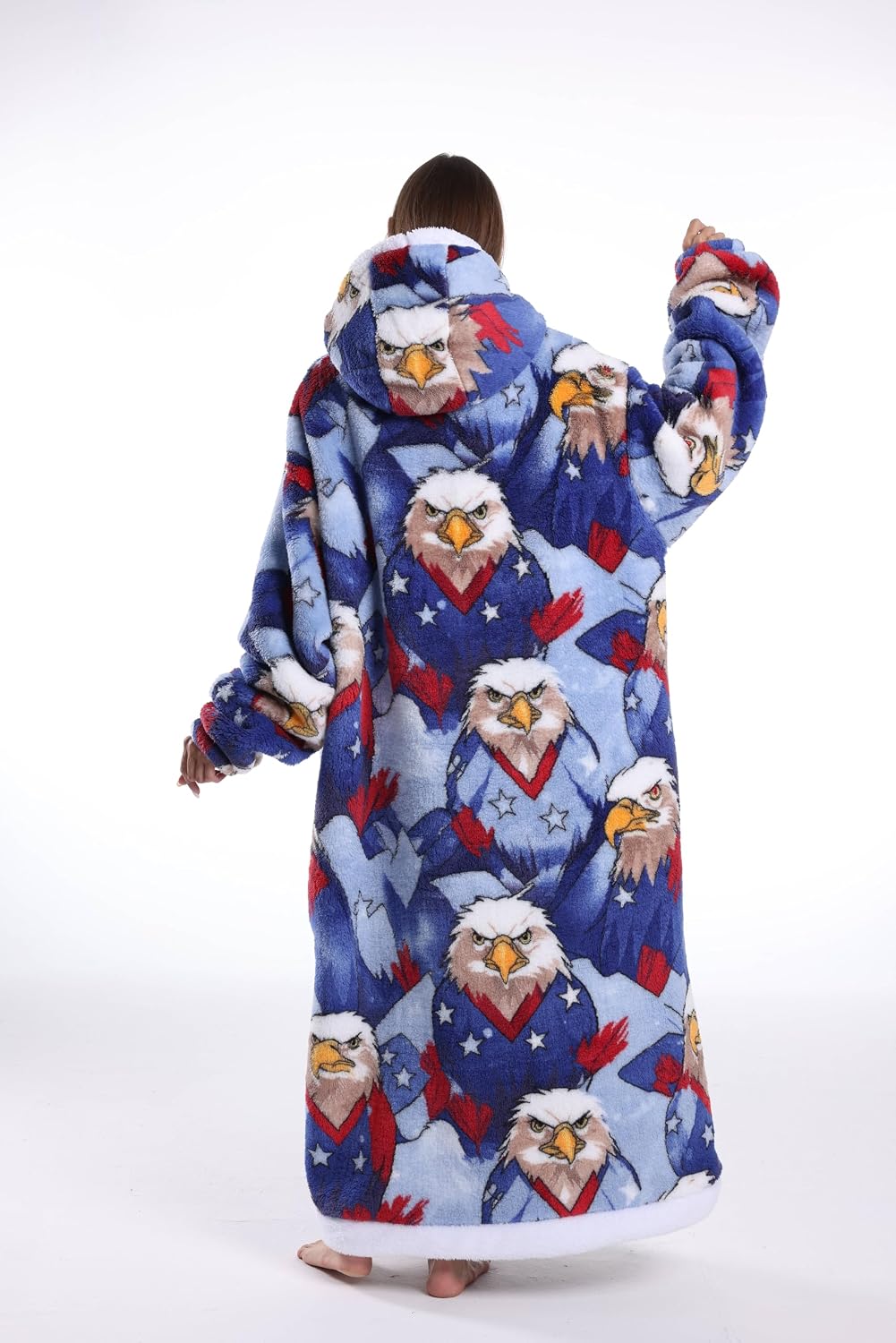 Capecage Blanket Hoodie, Long Hooded Blanket Sweatshirt as Birthday Gifts for Women Men, Long Wearable Blanket for Women Men.