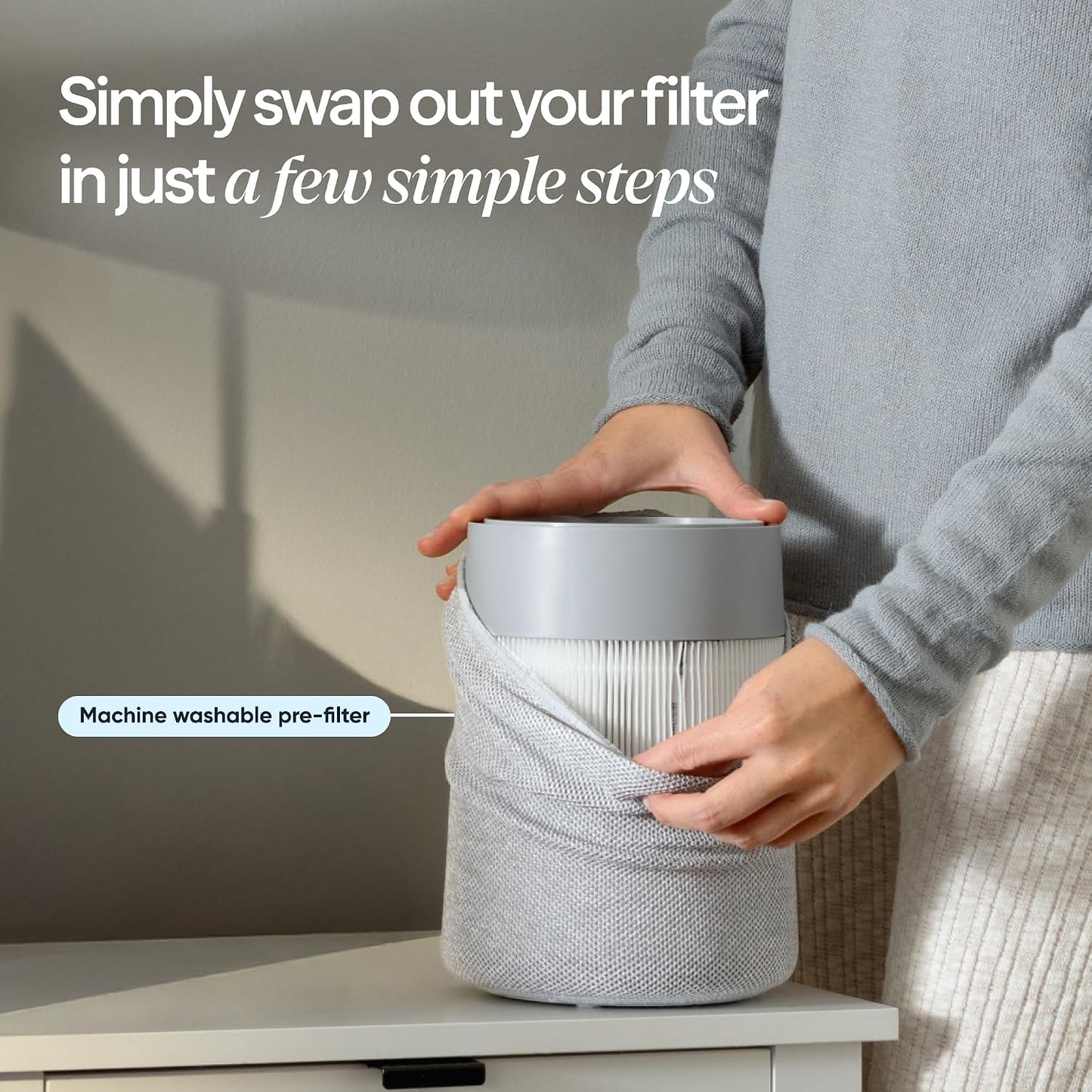 BLUEAIR Air Purifier for Home HEPA Air Purifiers for Pets, Allergies, Dust, Nursery, Office HEPASilent Techonolgy Air Cleaner for Small Rooms 432 sq ft coverage - Blue Pure 511