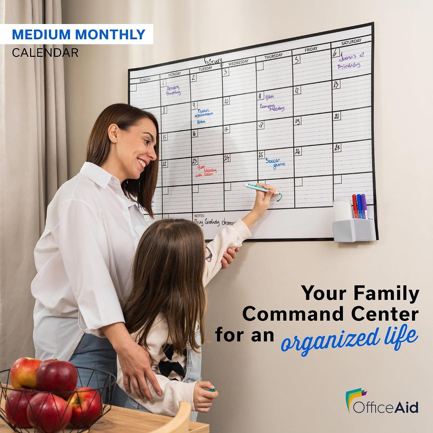 Large Dry Erase Calendar for Wall 36x48, Big Classroom Giant Month, Undated Reusable Family Monthly, Rolled Whiteboard White Board, Calendar Dry Erase Planner for Wall Erasable Large Office 48x36