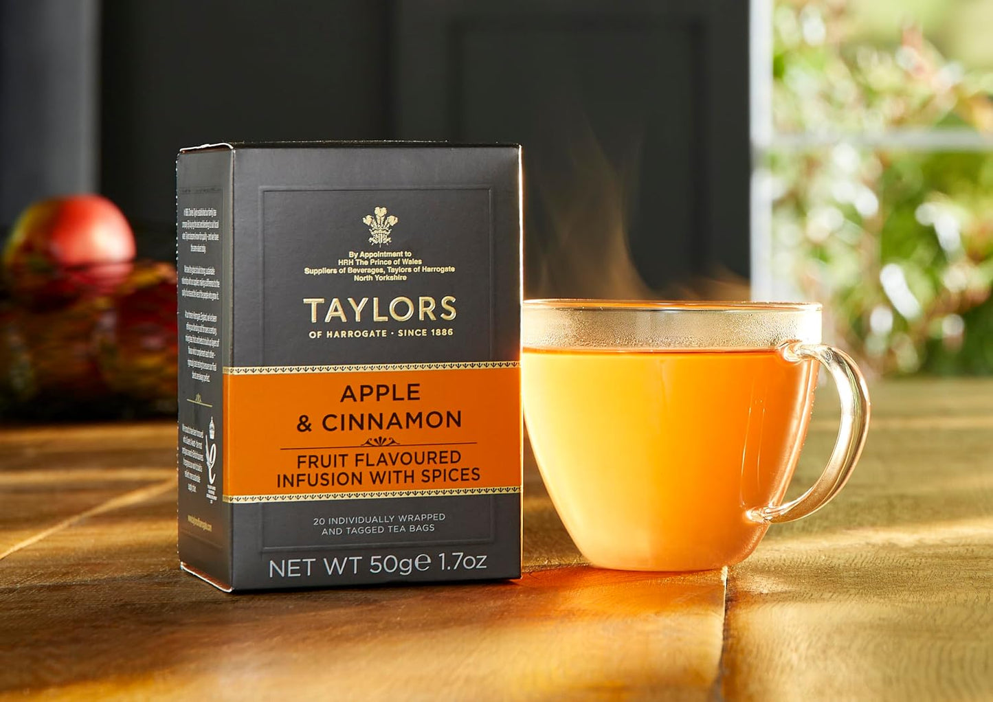Taylors of Harrogate Lemon & Ginger, Herbal Tea, Individually Wrapped Bags, 100 Count (Pack of 1), Cleansing, Invigorating and Citrussy, Caffeine-Free, Enjoy Hot or Iced, 100 Teabags
