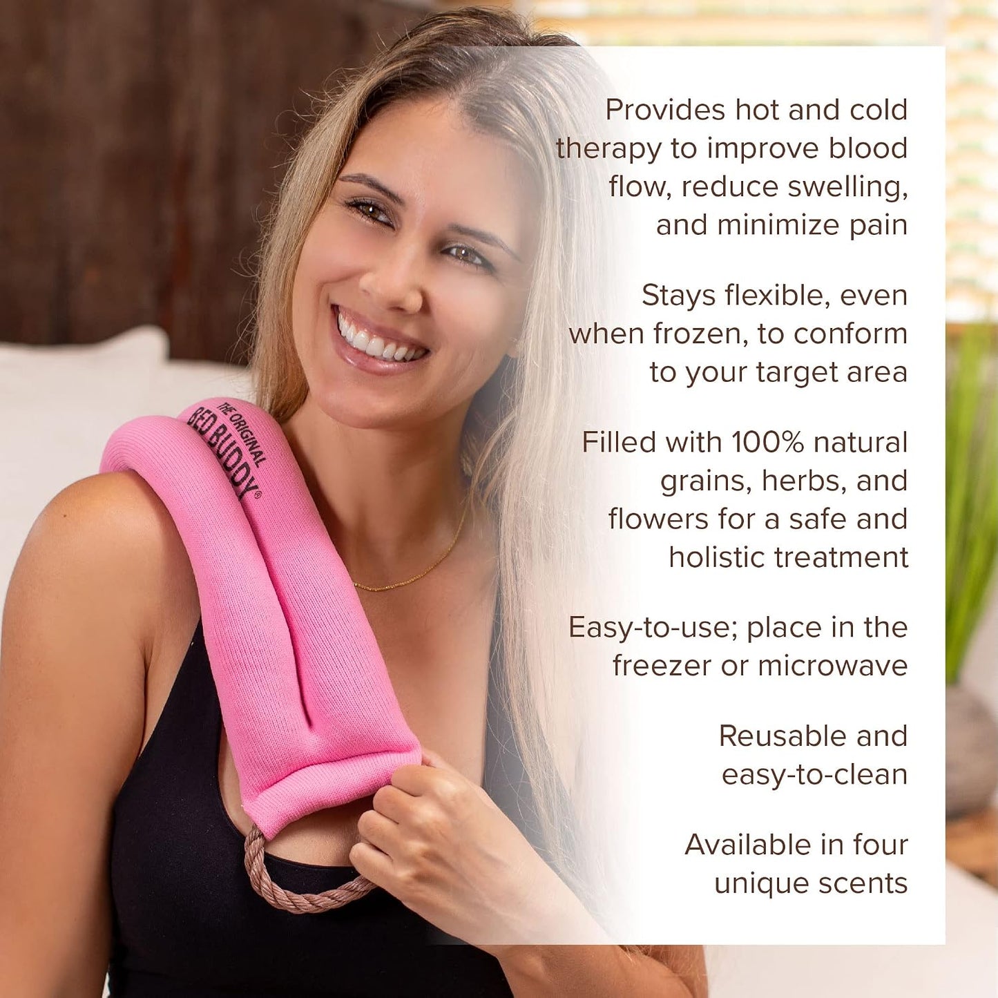 Bed Buddy Aromatherapy Heat Pad and Cooling Neck Wrap - Microwave Heating Pad for Sore Muscles - Cold Wrap Pack for Aches and Pain, Lavender Scent