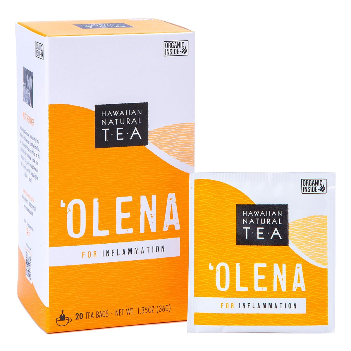 Olena Turmeric Tea, Herbal Green Tea Blend - Hawaiian Natural, 20 Bags