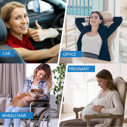 Lofty Aim Lumbar Support Pillow for Car, Car Seat Back Support for Driving | Memory Foam Car Lumbar Support for Driving Seat, Car Back Cushion, Adjustable Straps, Lower Back Pillow, Office Chairs, Black