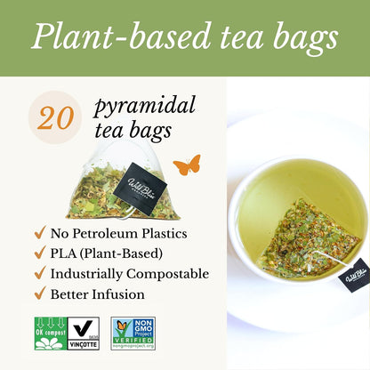 Wild Bliss Organic Linden Flower Herbal Tea - Caffeine Free Tisane - 20 Plant Based Tea Bags (Pack of 2)