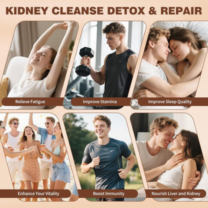 Kidney Tea Formula Ginseng Six Treasure Tea, Ginseng & Mulberry Herbal Tea, Kidney Cleanse Detox & Repair, Traditional Chinese Herbal Tea Bags, Five Treasures Teas For Men Women (30 Bags/1 Pack)