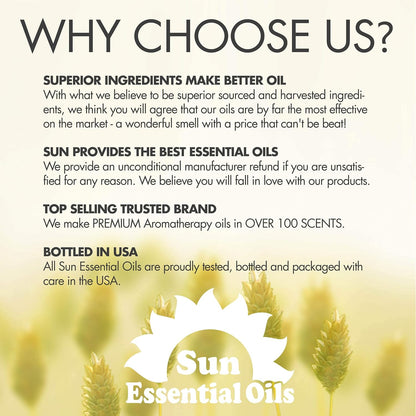 Sun Essential Oil - Lavender Essential Oil 16 oz (473 ml) for Diffuser, Humidifier, Skin, Aromatherapy Massage, Scented for Soap & Candle Making at Home, Calming Aroma for Sleep
