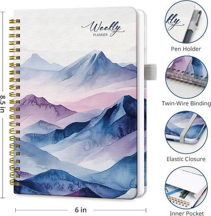 Taja Undated Weekly Planner, To Do List Notebook with Habit Tracker, A5