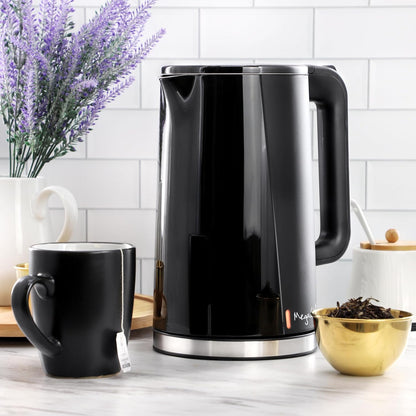MegaChef Electric Watter Boiler/Tea Kettle (Glass, Silver, 1.8 Liter)