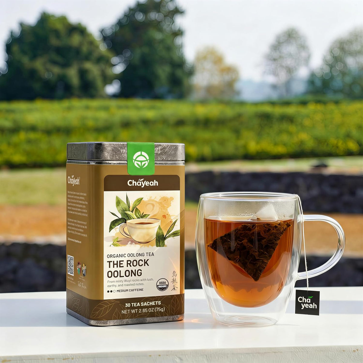 CHAYEAH, The Rock Oolong, USDA Organic, Whole Leaf Tea Sachets, 30 Count