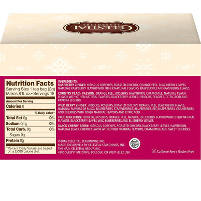 Celestial Seasonings Fruit Tea Sampler, 18 Count (Pack of 2)