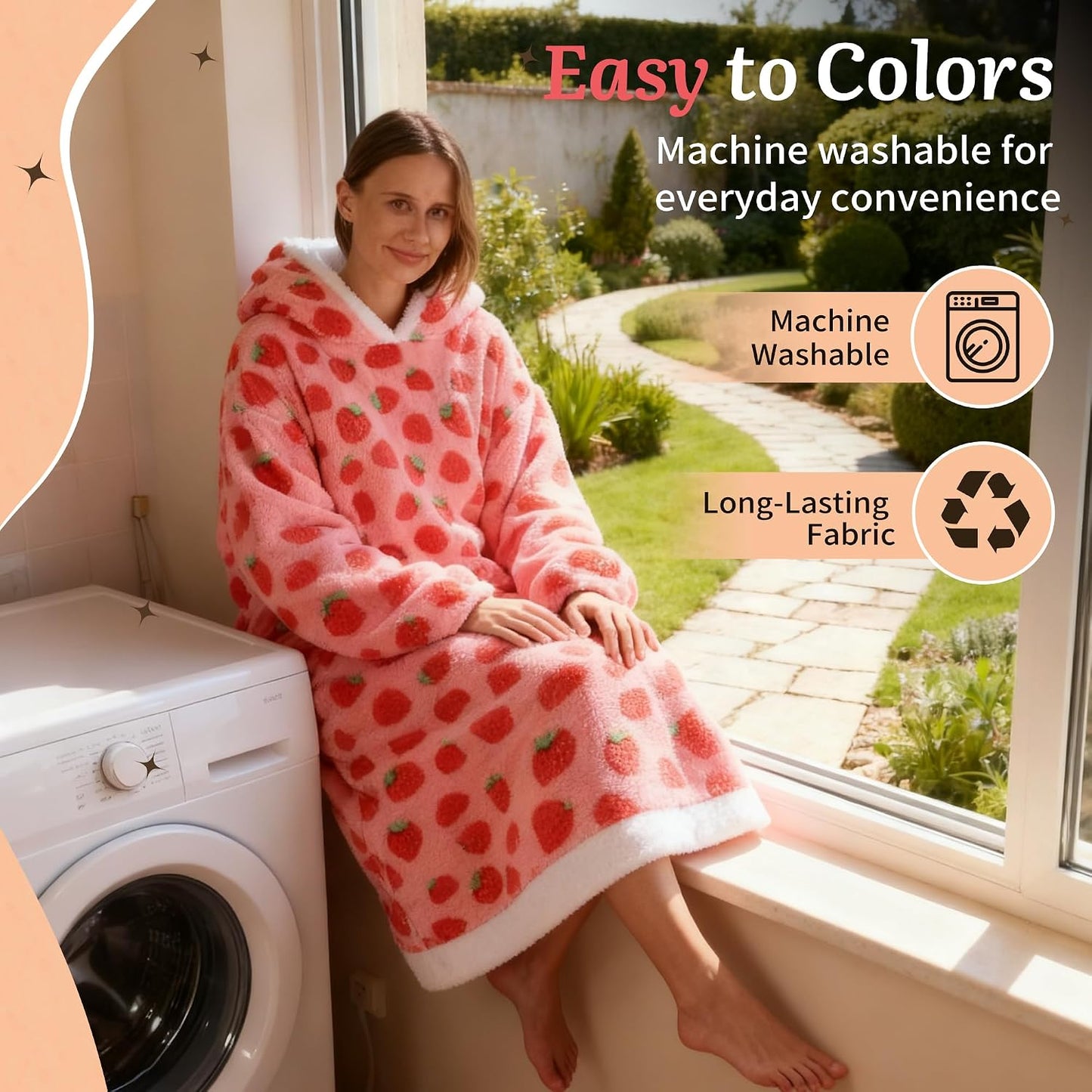 Capecage Blanket Hoodie, Long Hooded Blanket Sweatshirt as Birthday Gifts for Women Men, Long Wearable Blanket for Women Men.