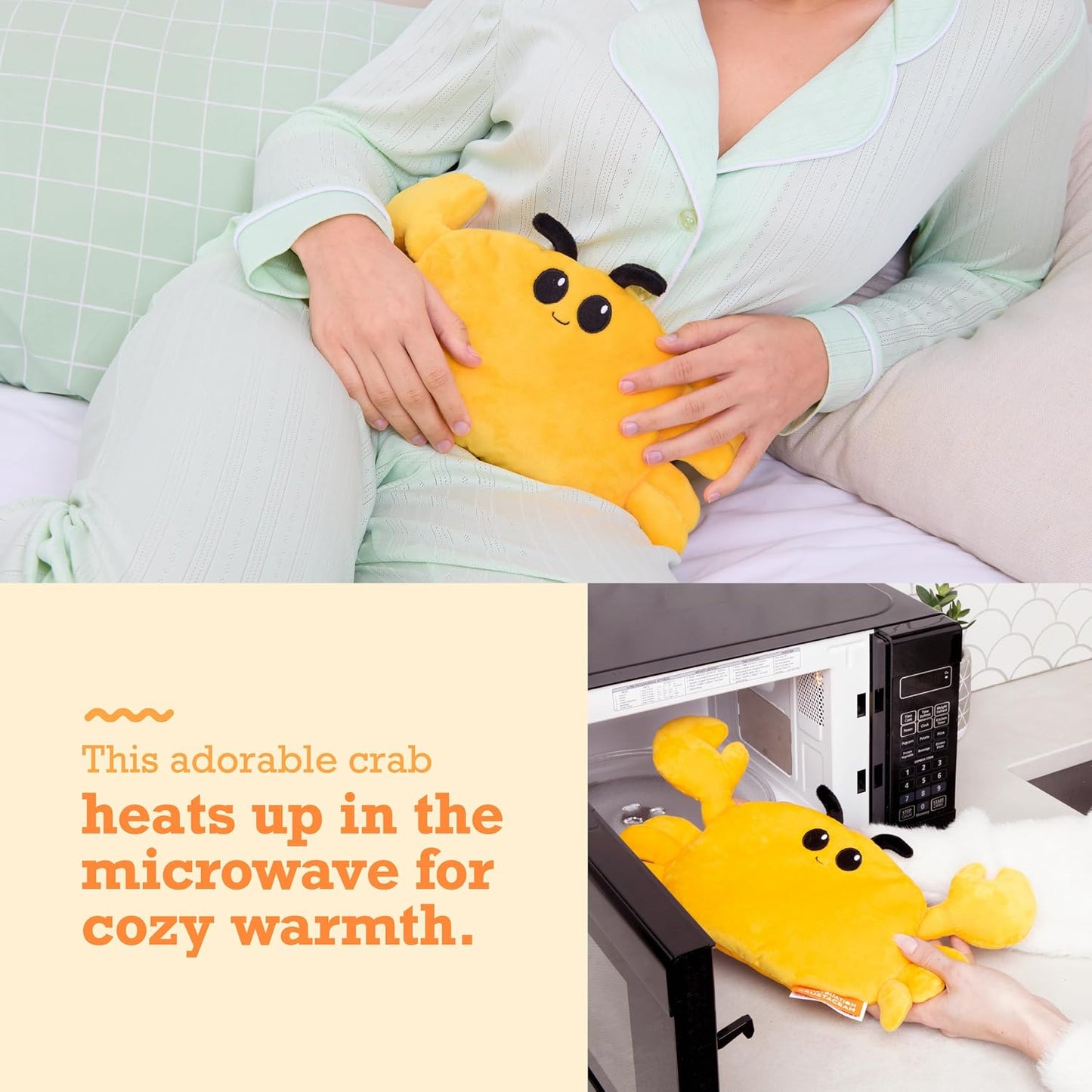 Menstruation Crustacean Lobster by Relatable, Microwavable Heating Pad for Period Cramps, Cuddly Plushies, Great Gift Ideas for Loved Ones of All Ages, Includes 1 Lavender Scented Heating Pad Plushy