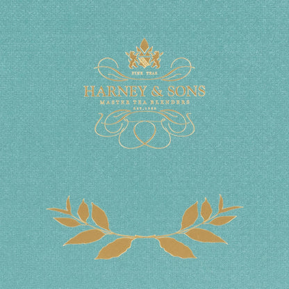Harney & Sons Teal Tea Chest Gift, Featuring 8 Wrapped Sachet Flavors
