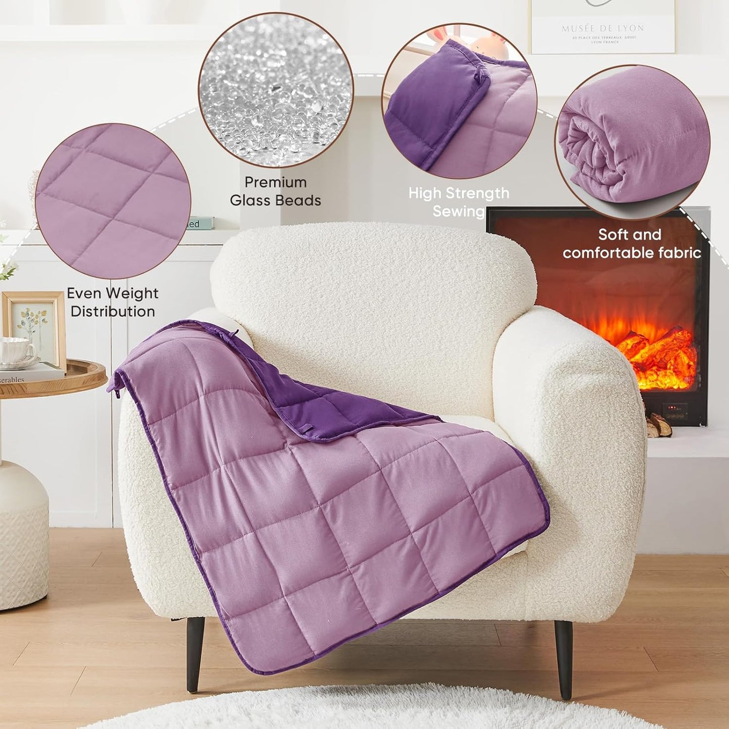Weighted Lap Blanket for Adults 5lbs, 24"x29" Cooling Heavy Throw Blanket, Portable Travel Weighted Blankets, Soft Small Blankets Gift for Sleeping, Navy Blue