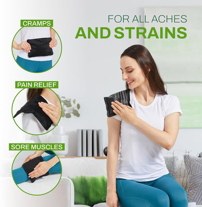 Reusable Hot and Cold Ice Packs for Injuries Reusable – 7 Piece Flexible Ice Packs in Multiple Shapes and Sizes – Multi Use Ice Pack for Back Pain Relief, Neck, Shoulder