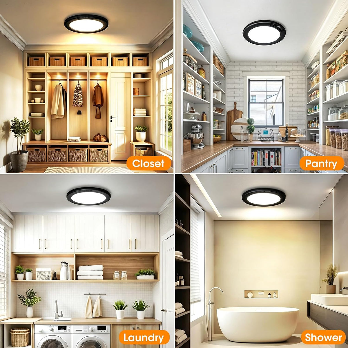 Gotopceed Rechargeable Motion Sensor Ceiling Light, Wireless Closet Light