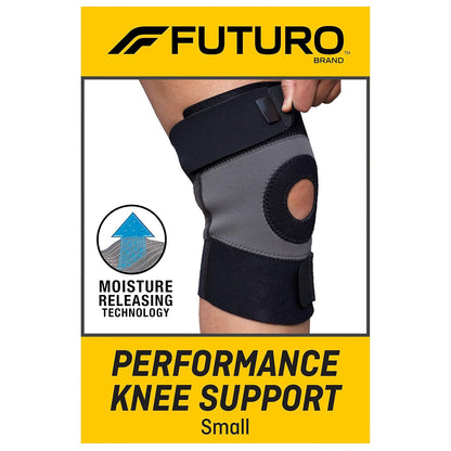 FUTURO Performance Compression Knee Support, Ideal for Everyday Activities, One Size - Black