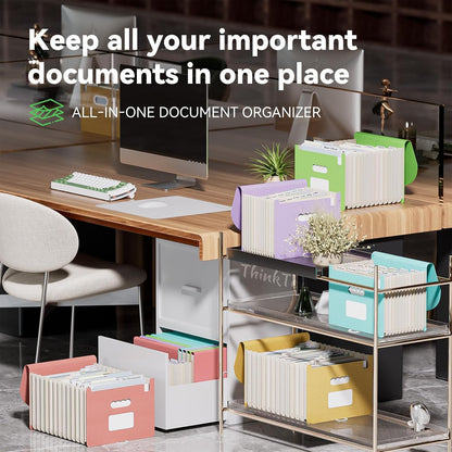 ThinkTex Accordion File Organizer, 12 - Pocket Expanding File Folders