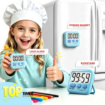 Antonki 2 Pack Digital Timer for Kids Classroom Kitchen Timers for Cooking