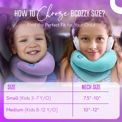 BCOZZY Travel Neck Pillow for Airplane – Patented Double Support for Head, Neck, and Chin. Best for Long Flights, Plane Sleeping, and Car Rides. Adjustable Size. Fully Washable. Carry Bag. Large, Gray