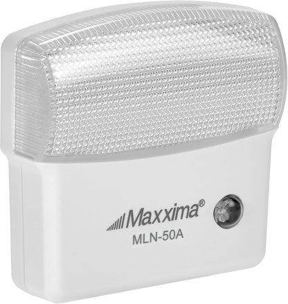 Maxxima LED Night Light with Dusk to Dawn Sensor - Featuring 25 Lumens, Plug In, Ideal for Bedrooms, Bathrooms, Basements, Hallways, and Senior Living, Amber Light - 2 Pack