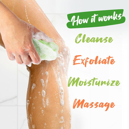 Spongeables Anti Cellulite Body Wash in a 20+ Wash Sponge, Citrus, 3 Count